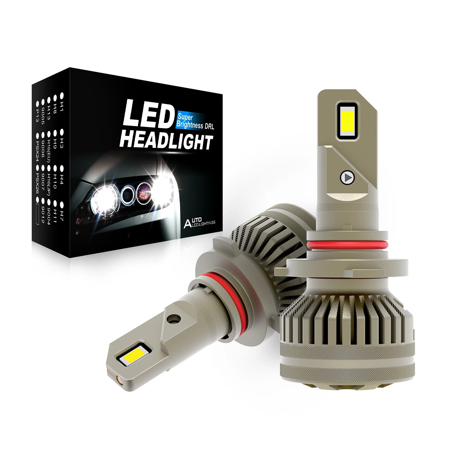 Hot Selling 9005 9006 Led Headlight H3 H4 H7 20000LM Headlight Led Car lights Automotive Accessories with car led bulbs