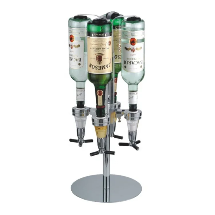 Hot Selling 2/4/6 Bottle Revolving Beer Drink Tower Dispenser Rotating Liquor Dispenser For Party Bars Dinners