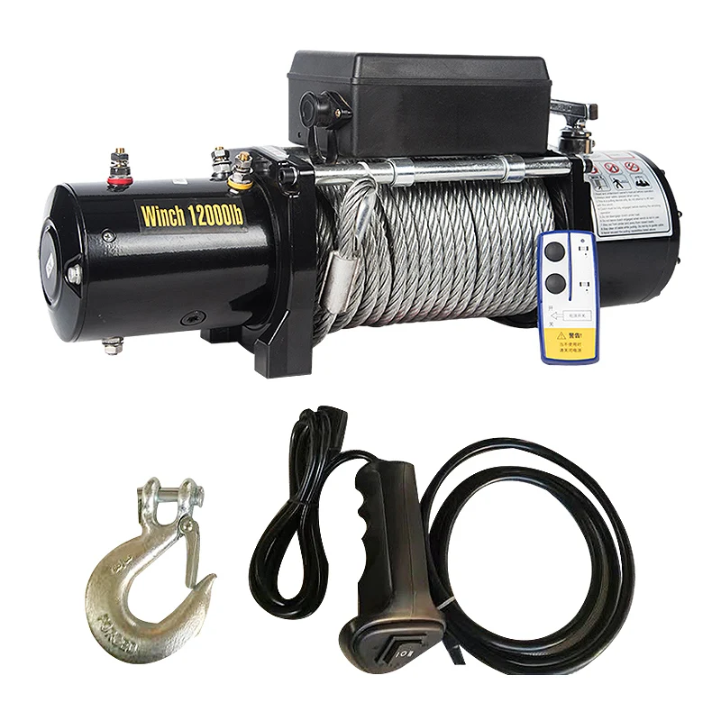 12v / 24v Off Road Self Rescue Electric Winch 12000 Pound Vehicle Electric Winch Automobile Winch