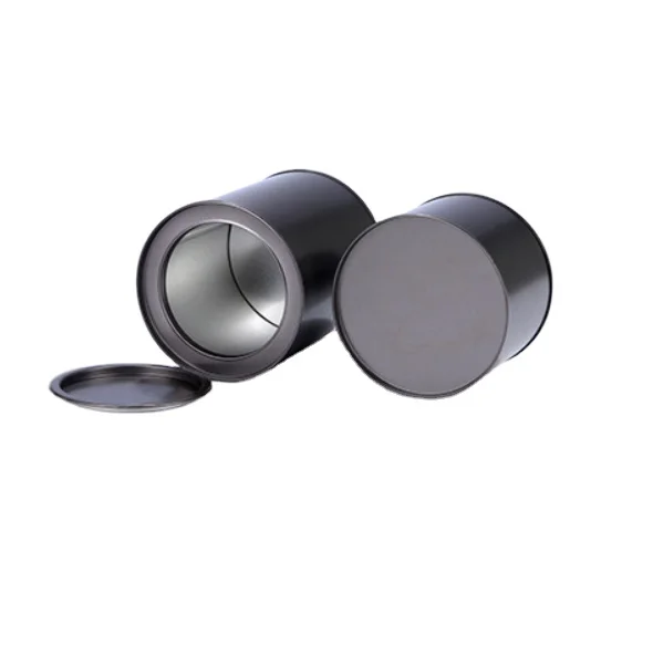 Оптовая продажа, безопасная для пищевых продуктов, крышка с герметичным рычагом, круглая жестяная банка для чая, 100 г, чайные жестяные банки серебристого, золотистого, красного, черного цветов, 99 х145 мм