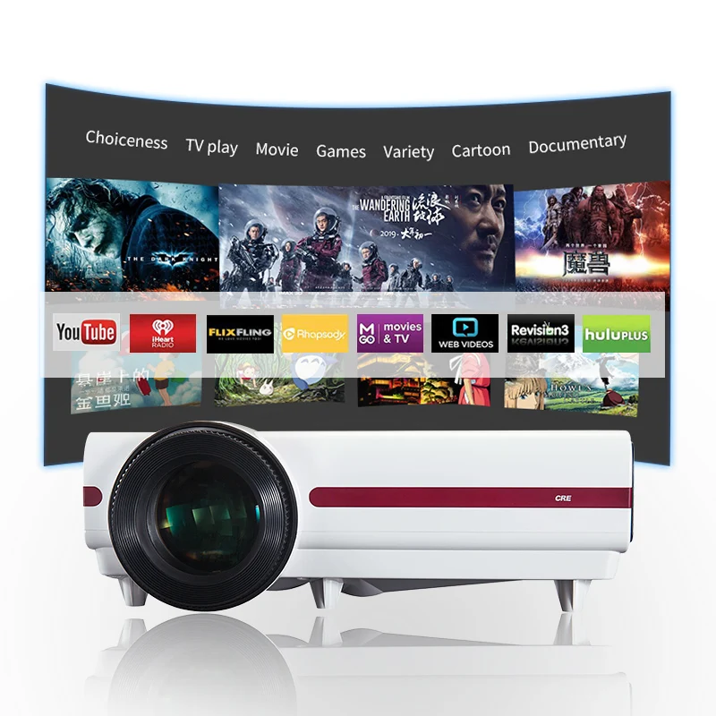 Низкая стоимость офиса 1280X800 Hd светодиодный проектор Мобильный телефон Китай