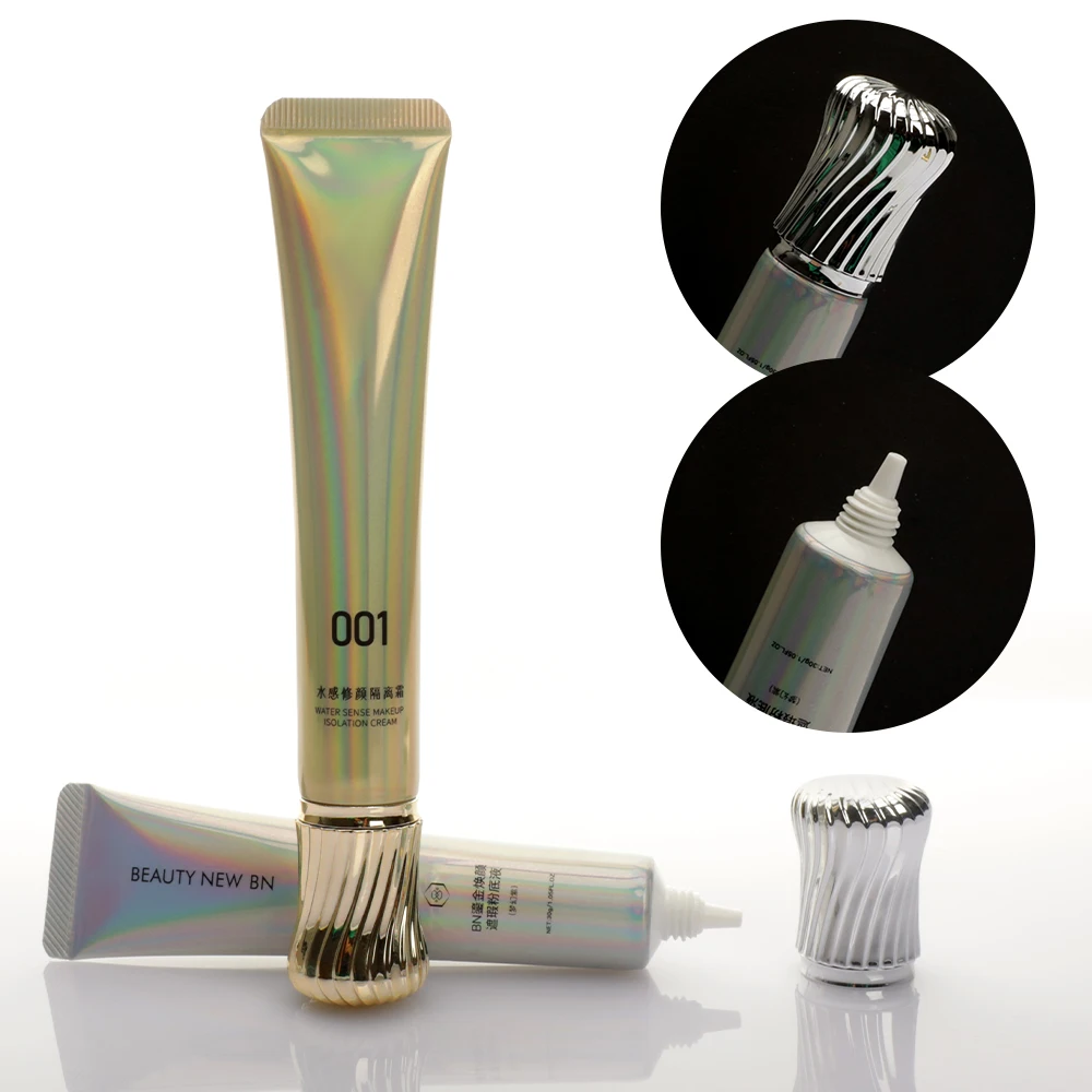 Luxury 10g 15g 20g ABL Cosmetic Packaging Tube With Acrylic Silver Screw Cap Aluminum Plastic Soft Squeeze Eye Cream Tubes