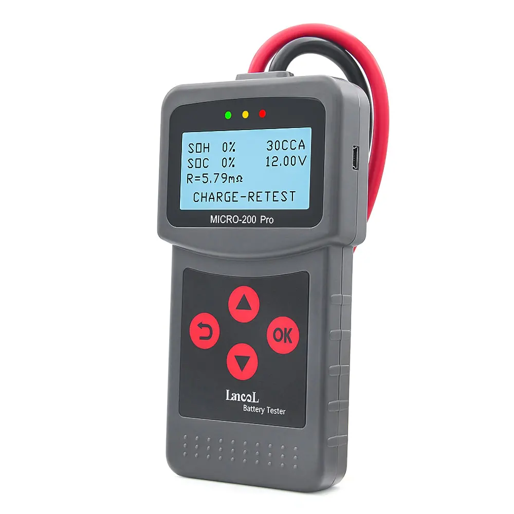 LansL MICRO-200 Pro 12V 24V Car Battery Tester 12V Battery Tester Automobible Battery Voltage Tester