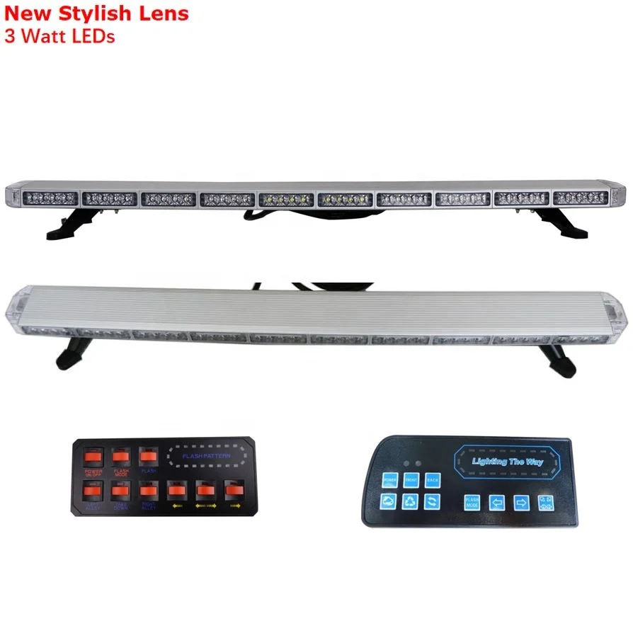 High bright 3 watt slim led light bar with new cool stylish lens roof top car flash strobe lightbar emergency strobe bar light