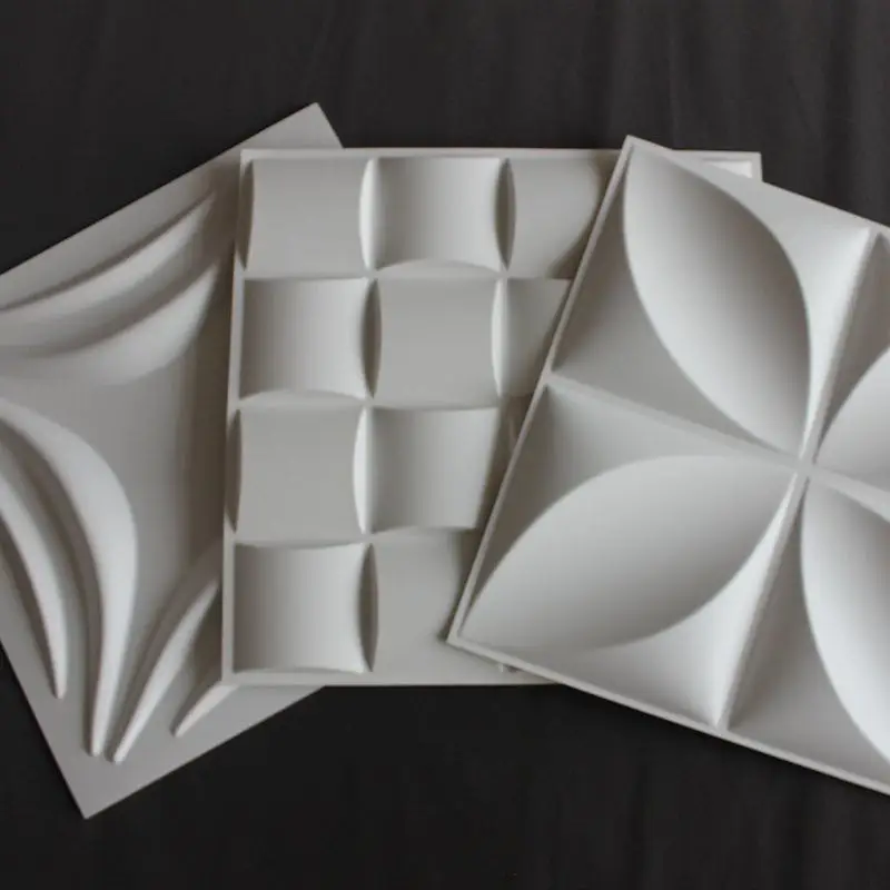 Best quality green material paintable 3d wall panel black for night club wall decor