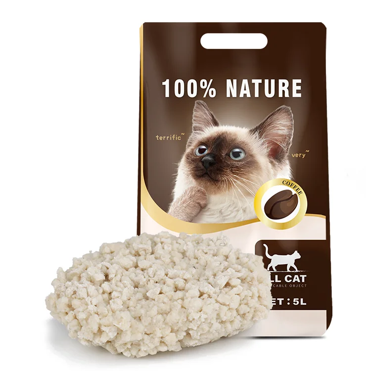 super clean pellet crushing tofu kitty sand natural bean dregs fiber dust free clumping crush tofu cat sand