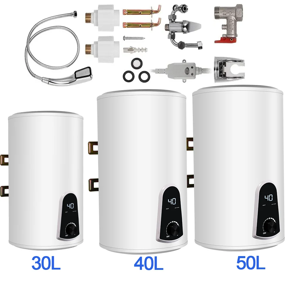 2023 Hot Sale 30L Horizontal 50 L Electric Storage Tank 100 Liter 220v Shower Water Heater Without