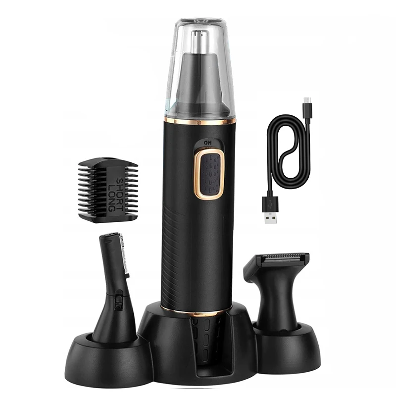 MRY Electric Facial Hair Clippers 4 in 1 Wireless Multi-function Rechargeable Ear Eyebrow Trimmer for Eyebrow Hair Removal