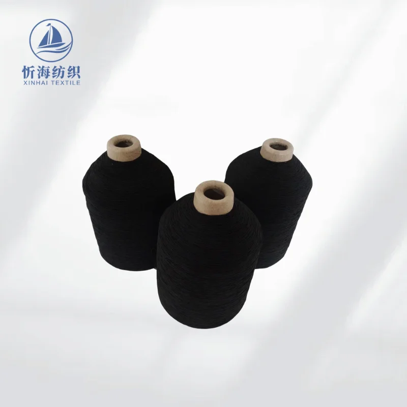 52# smocking elastic thread latex rubber double covered yarn clothes wrinkle used in clothing fabric jiaxing xinhai textile