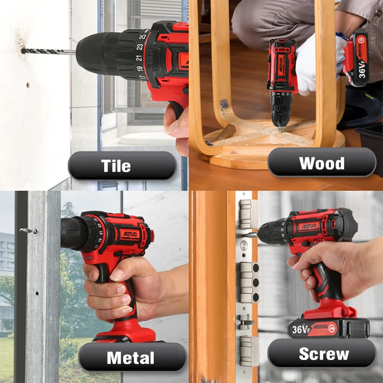 88pcs set Factory Supply Power Craft Cordless Electric power drills rechargeable drilling machines Screwdriver Cordless Drill