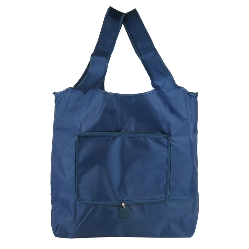 Supermarket Large Capacity Portable Reusable Bags Eco Shopping With Zip Pocket