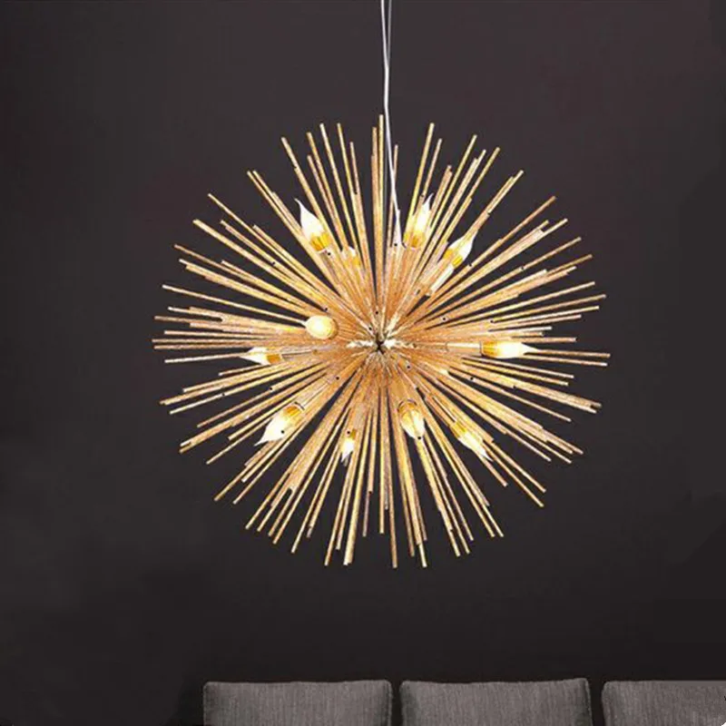 Hedgehog ball chandelier living room dining room bedroom coffee shop clothing store modern and simple Nordic dandelion cross-bor