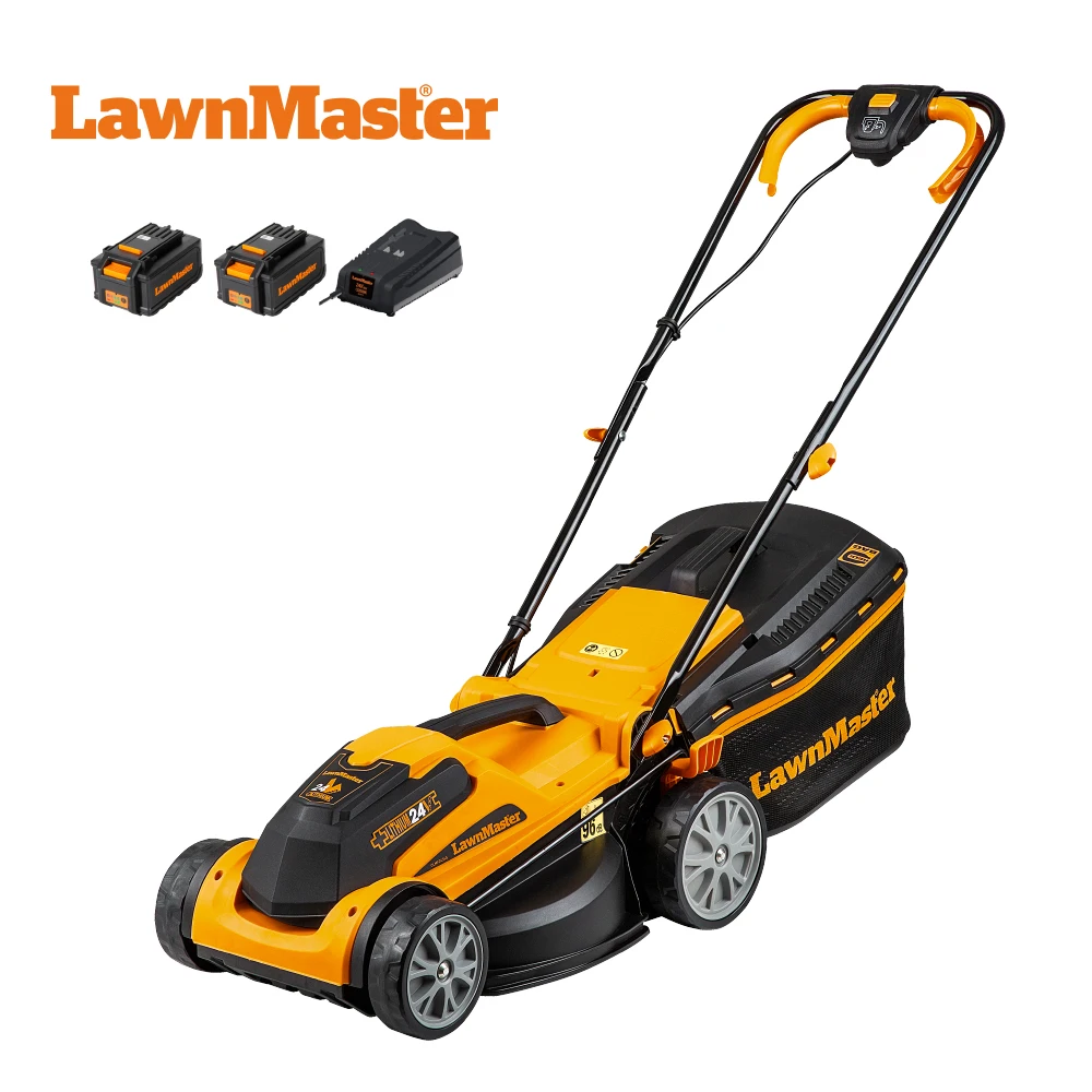 Lawnmaster 24V lawn mower lithium cordless lawnmower with  battery charger CLMF2434G