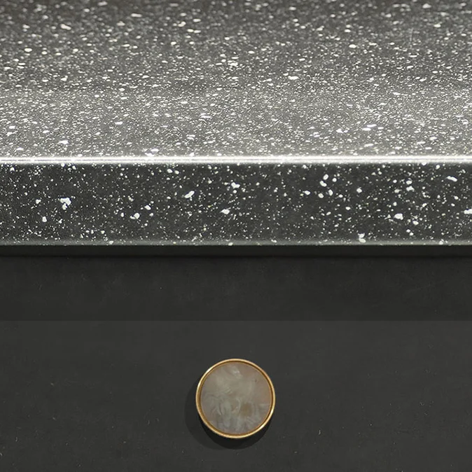 Maxery Kitchen Hardware Nordic Peal Solid Brass Minimalist Marble Knobs Image Handle Single Hole Furniture Handles and Knobs