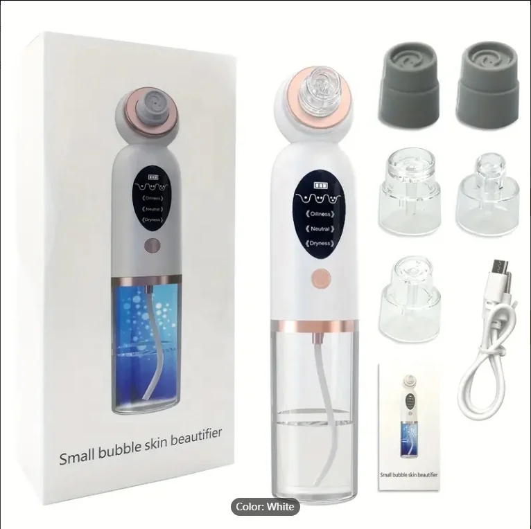 Pore Cleaner Blackhead Remover Vacuum Electric Vacuum Suction Pore Shrink Micro Small Bubble Facial Cleansing Machine Hand Held