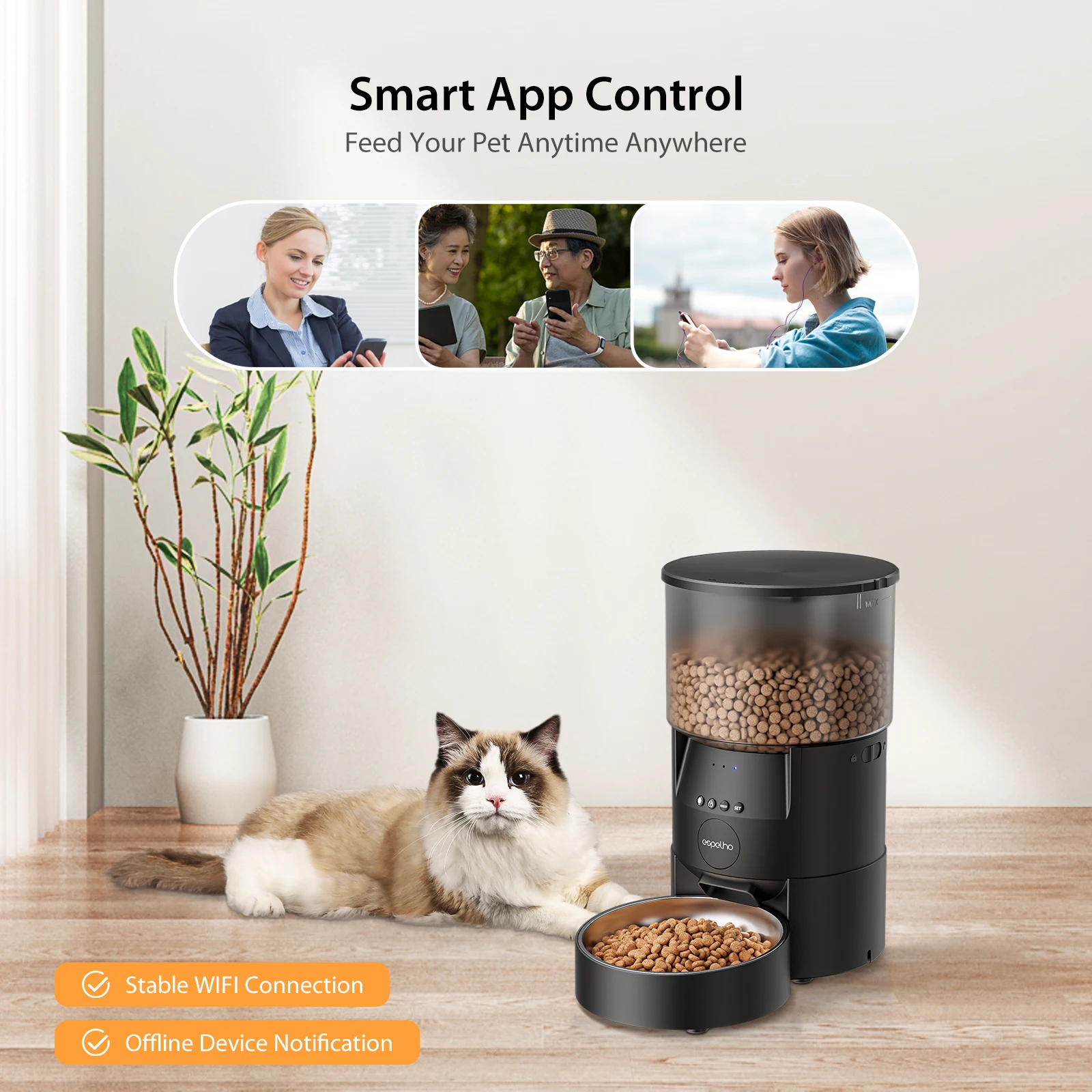 Smart Automatic Cat Dog Pet Feeder Food Dispenser Puppy Dog Stainless Food Pet Auto Bowls & Feeders For Dogs Pets Cats