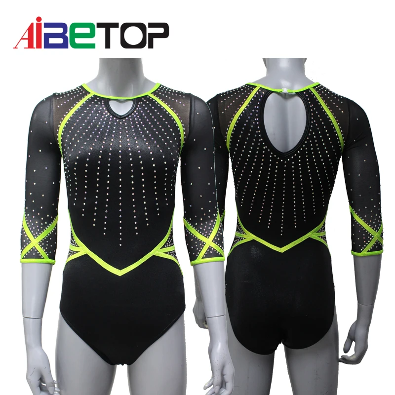 OEM Newest Youth Gymnastic Sublimation Polyester Spandex Leotard Custom Rhythmic Gymnastics Leotard