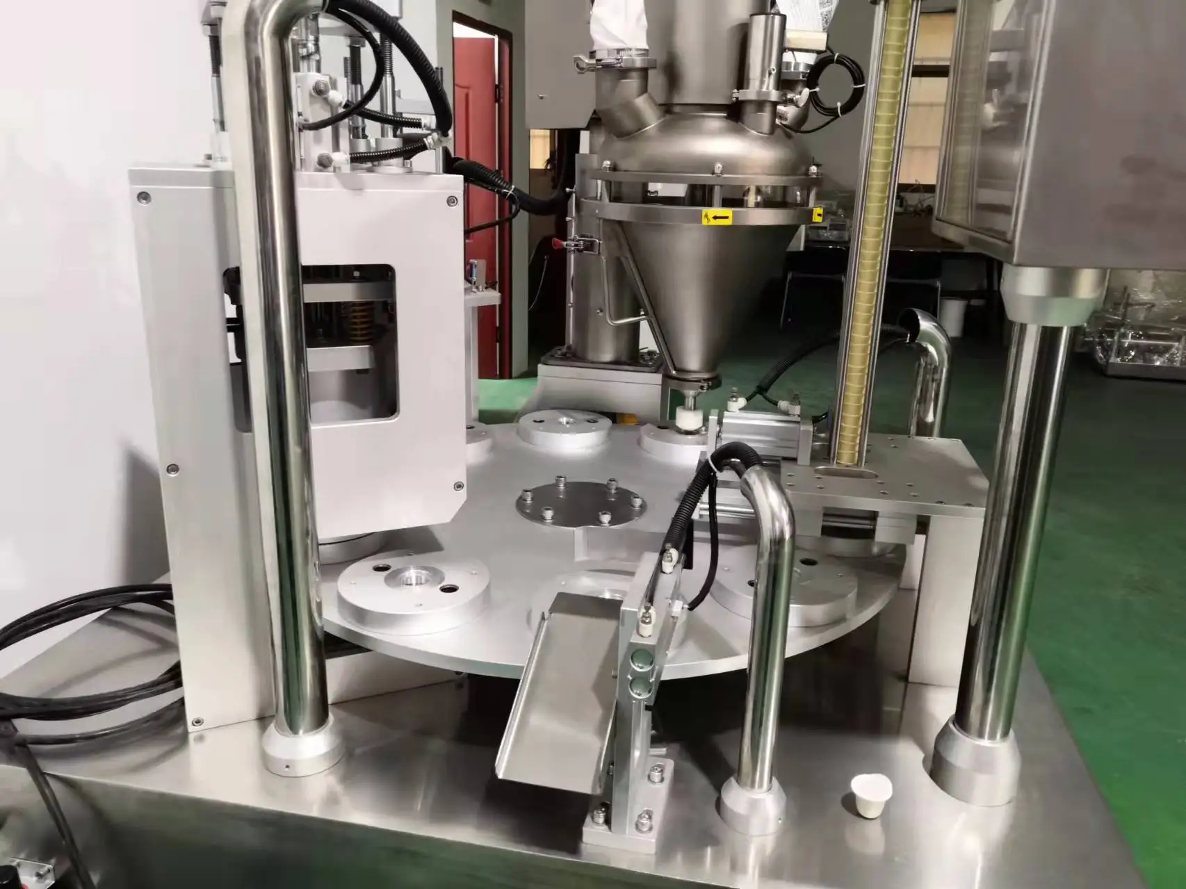 Hot Sell Multi-Function Packaging Automatic Nitrogen Nespresso Coffee Pod K Cup Rotary Type Filling And Sealing Machine