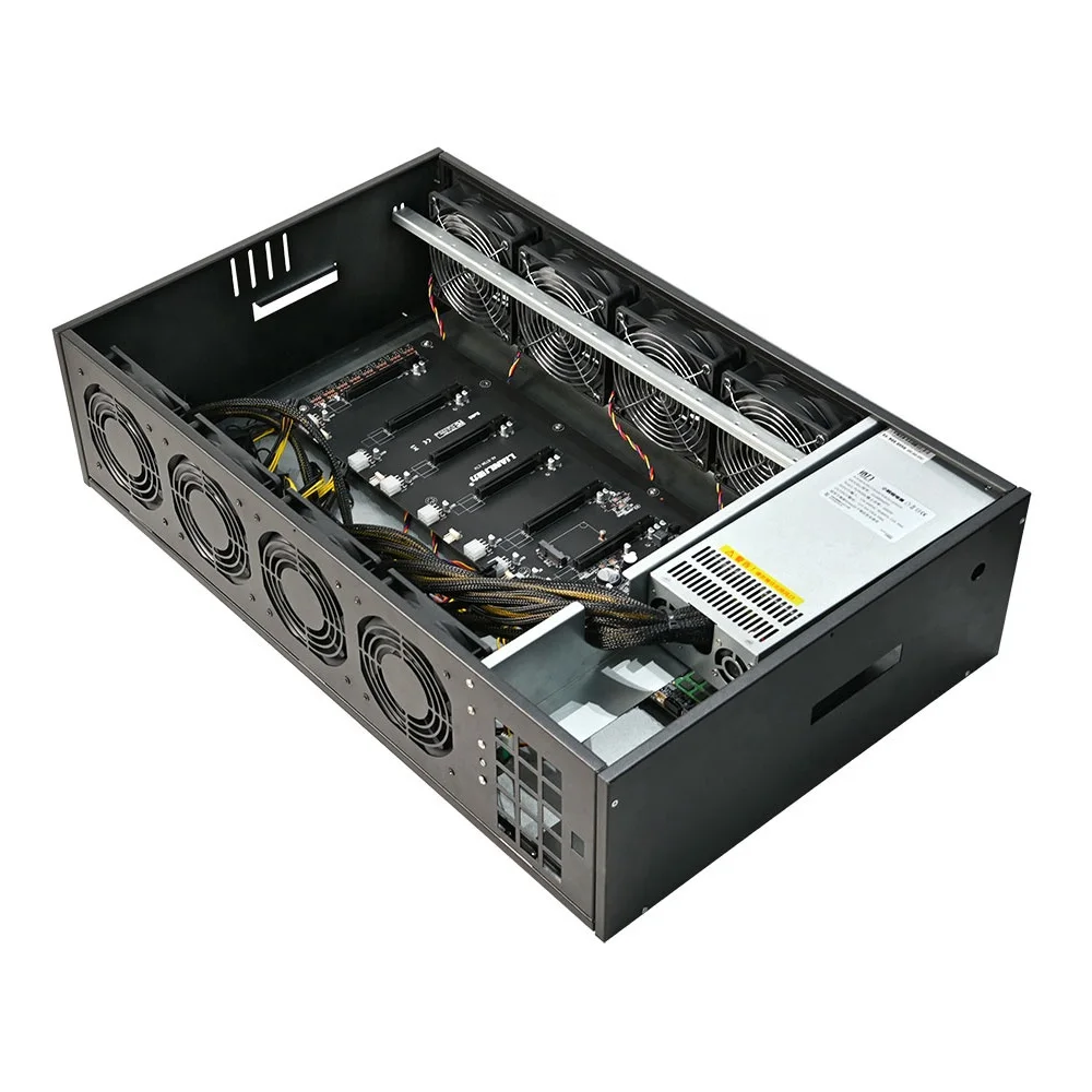 Wholesale quality Foldable case 8 gpu case silent gpu server gpu chassis graphic card 8