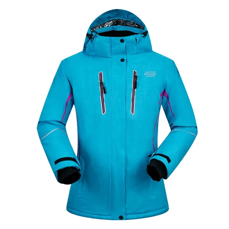 Autumn winter outdoor warm windproof waterproof coaches team women adults skiing jacket