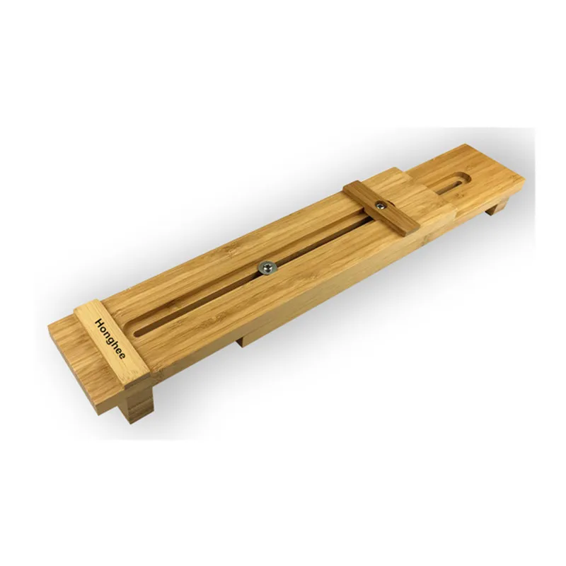 
hand made professional Bamboo Knife Sharpening Stone Sink Bridge Holder kitchen 