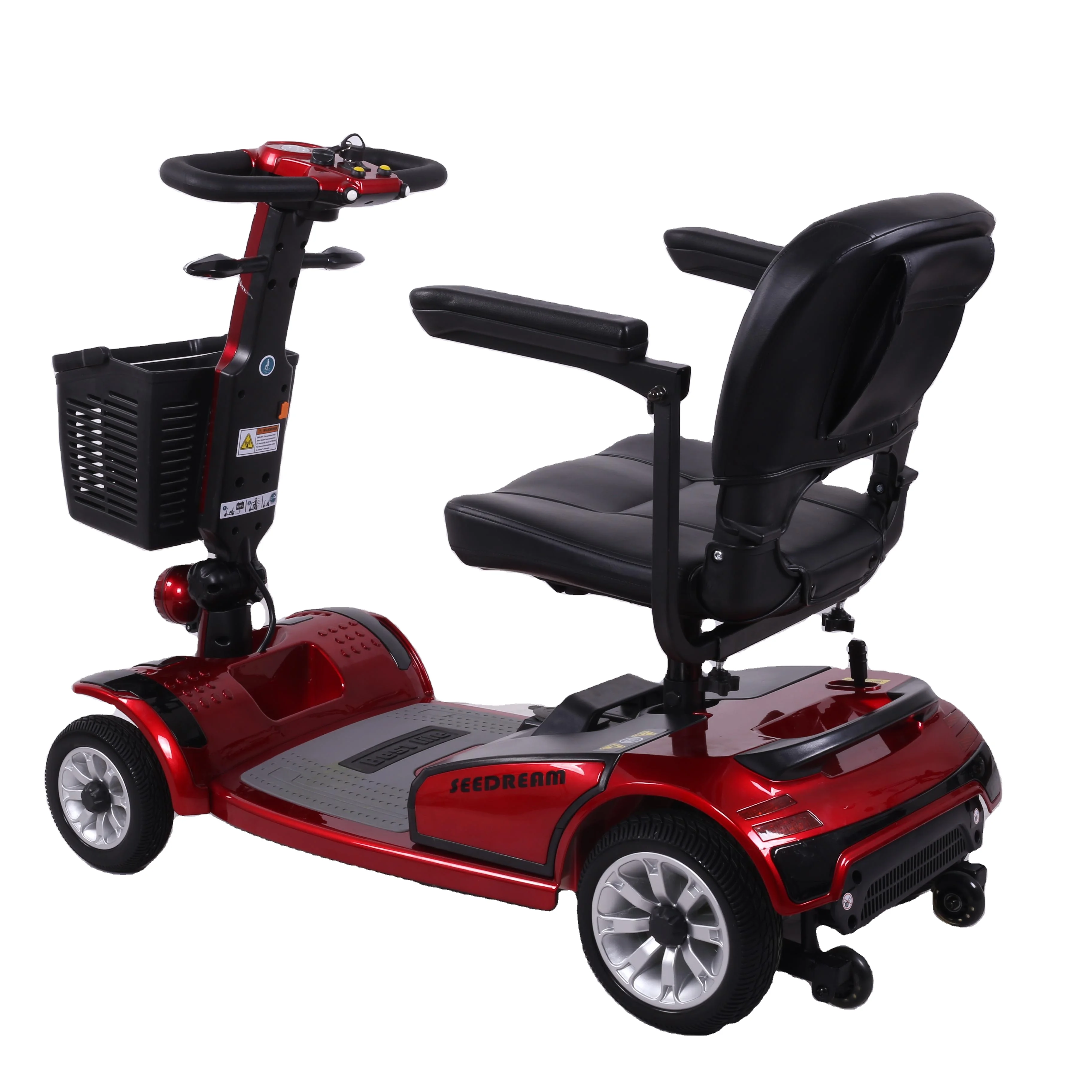 Wholesale Chinese 4 wheel adult delivery disabled handicapped electric mobility scooter with removable battery
