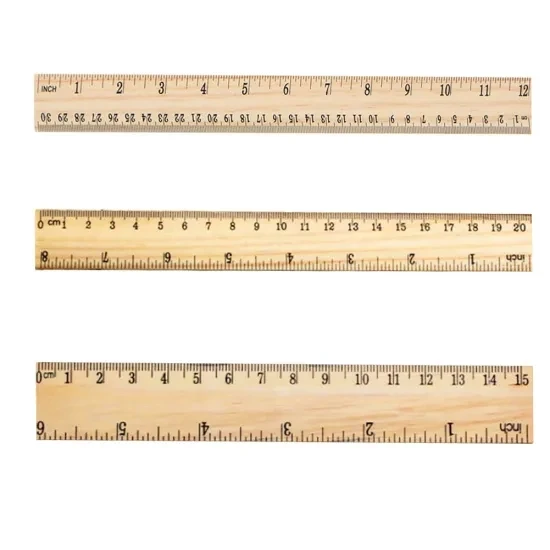 Portable Environmentally Cheap Wooden 12 Inch 30 Cm Long Ruler Suitable For Office And Student
