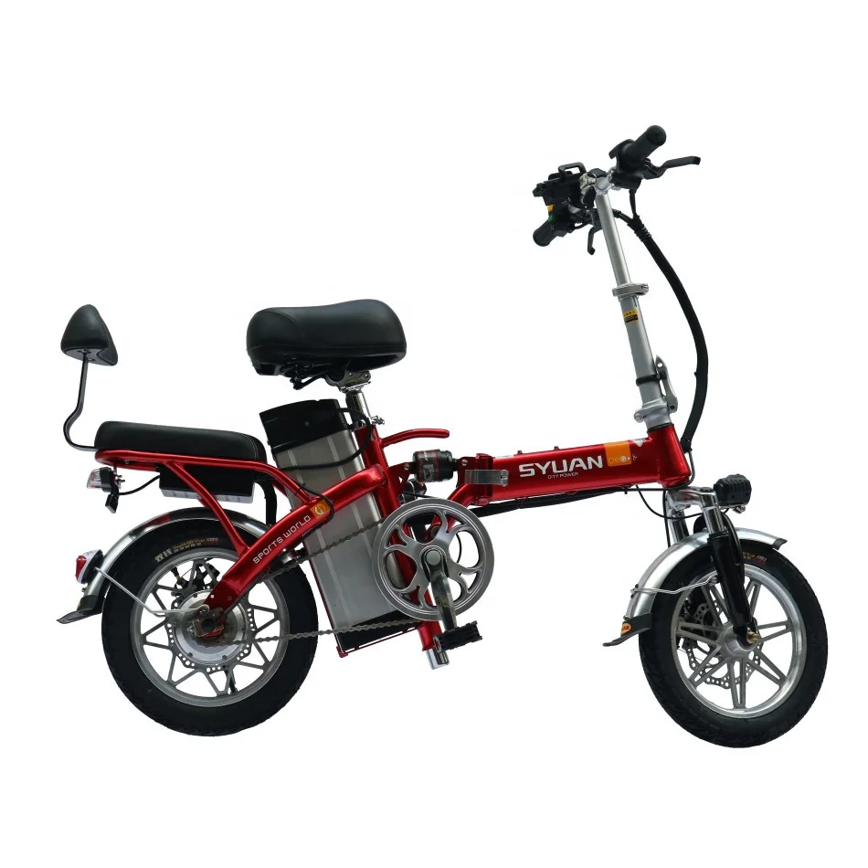Factory price 14 inch mini ebike 48v 250w foldable charging bike women electric bike