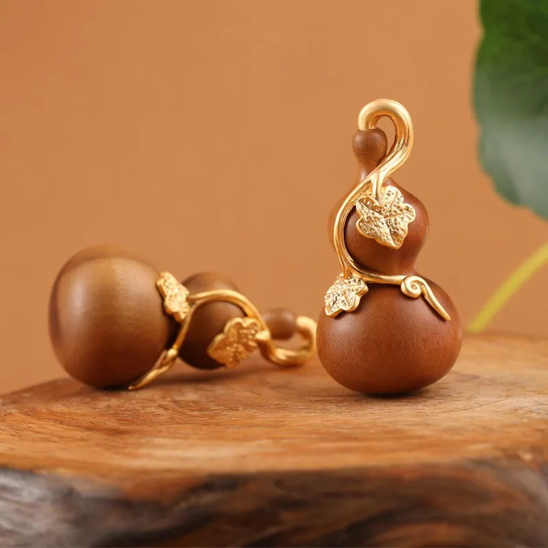 Lightning Strike Jujube Wood Carved Jewelry Gourd Accessories Taoist Ornaments Arts And Crafts Gifts Wholesale Small Gourd