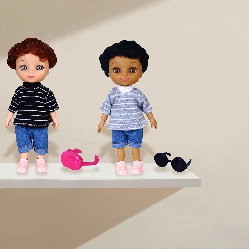 Cute 6' Vinyl Doll Lifelike 6 inch craft dolls Pretend Play Boy Dolls For Kids