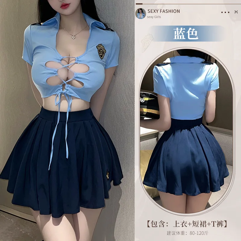 Sexy Instructor Uniform Set Cosplay Police Officer Costume Secretary Exotic Role Play Policewomen Costume Sexy Lingerie