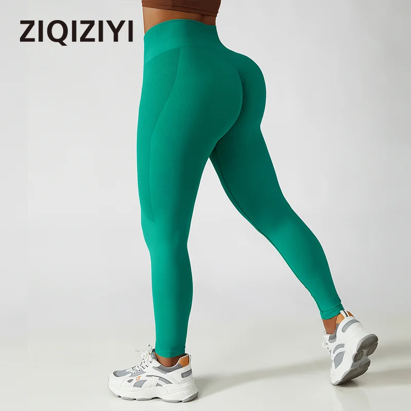 Custom logo oem Full Length High Support Waist No Front Seam Athletic Running Cycling Yoga Soft High Waisted Leggings for Women
