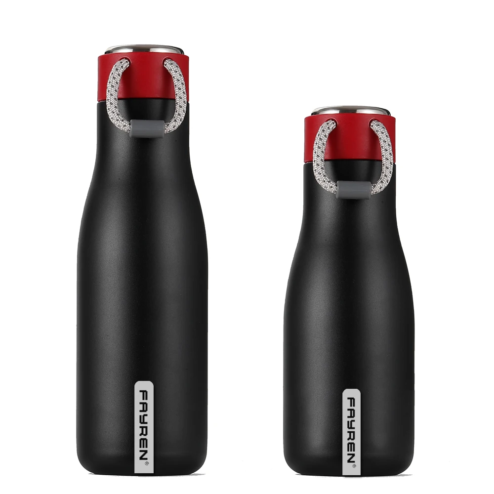 Outdoor Sports Double Wall Thermal Vacuum Insulated Flask 304 Stainless Steel Leak Proof Drink Water Bottles With Custom Logo