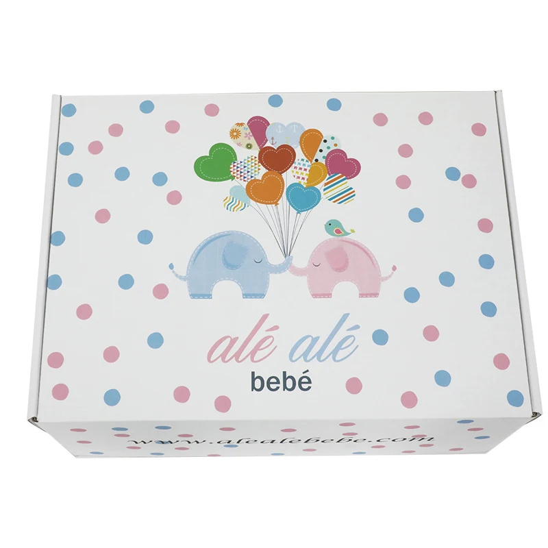 Beautiful customized logo design printing box with cute pattern nice-quality corrugated paper mailer box for gifts