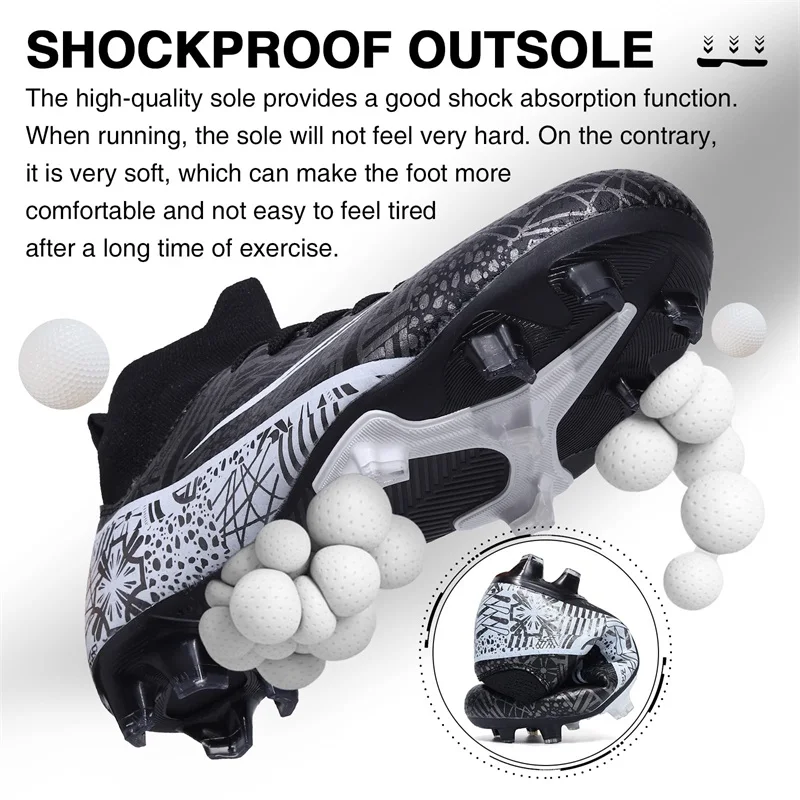 Hot Sell Factory Custom Cheap High Top AG FG Cleats Mens Women Oem Soccer Boots Shoes American Football Soccer Cleats For Boy