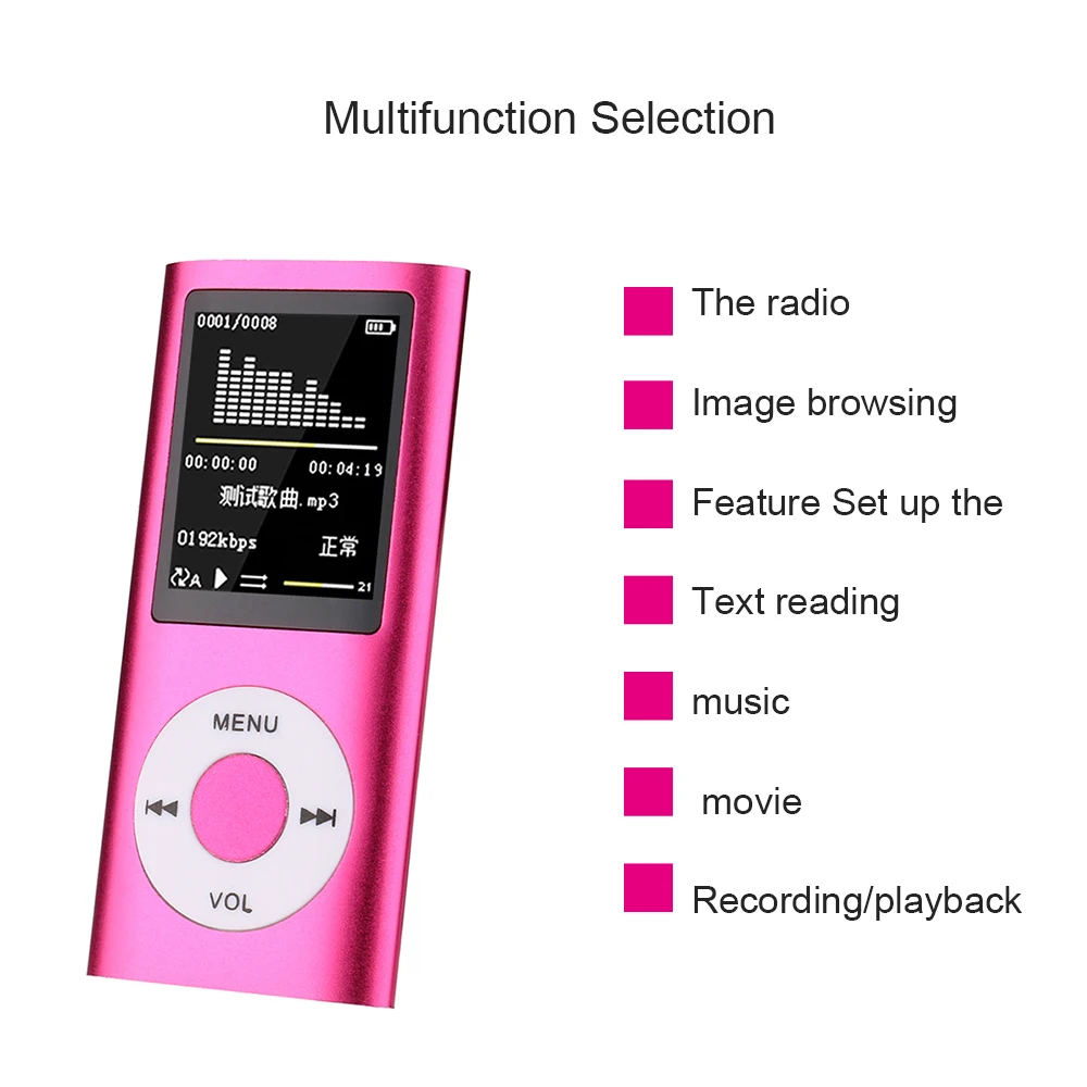 2021 New Arrival Promotional Gift Colorful Portable Mini Digital Mp3  Mp4 Player With Screen