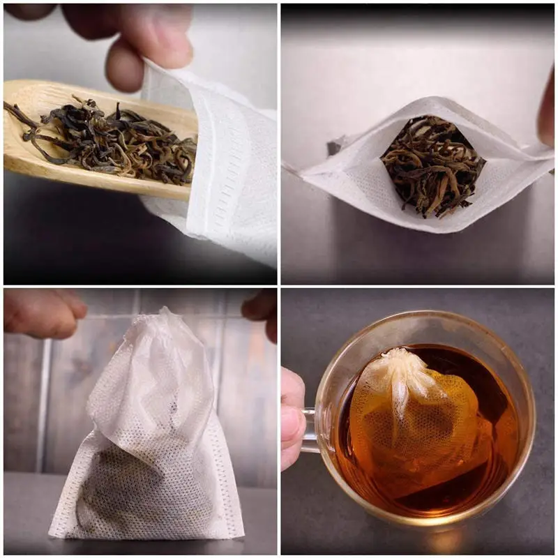6*8cm  Food Grade Non-woven Fabric Disposable Tea Bags Filter Bags for Tea