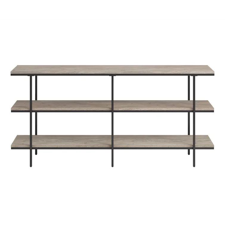 Modern Home Furniture Living Room Hallway Entry Porch MDF Wooden Console Table with 3 Tier Storage Shelf