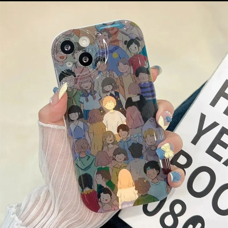 Hot Sale Silicone Cell Phone Shell Paintings Air Cushion Phone Case Cover for iPhone 14 13 12 11 Pro Max Plus Mini XR XS Max X