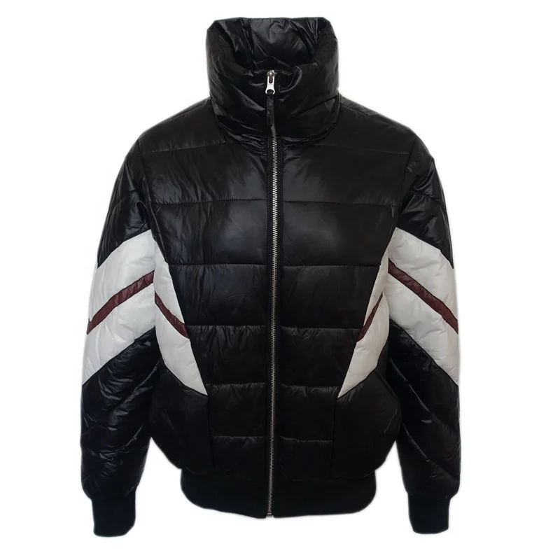 
custom thick heavy warm shiny light down winter windproof padded women jacket 