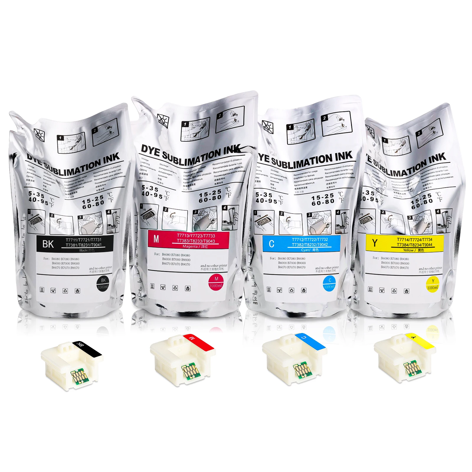 1000 мл чернильный пакет для принтеров EPSON Surecolor B6080 B7080 B9080 B6000 B7000 B9000 B6070 B7070 B9070