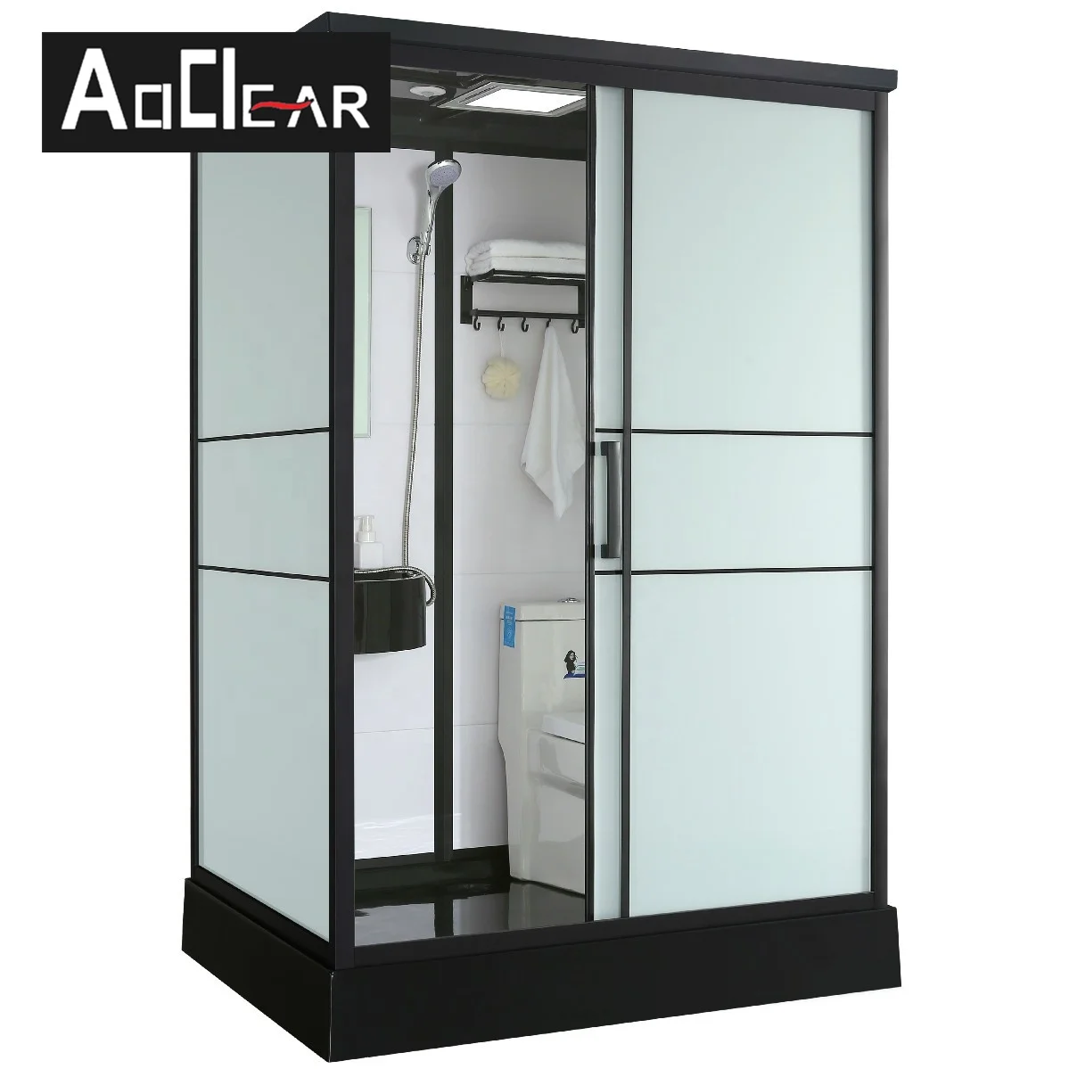 Modern luxury hotel home prefab shower bathroom unit  all in one prefab bathroom with toilet