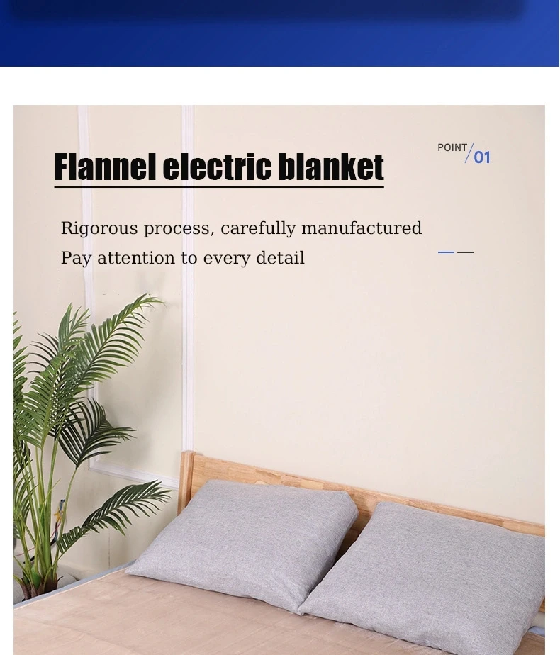 Wholesale Double blanket fabric intelligent temperature control of household electric blanket  dormitory  heating pad