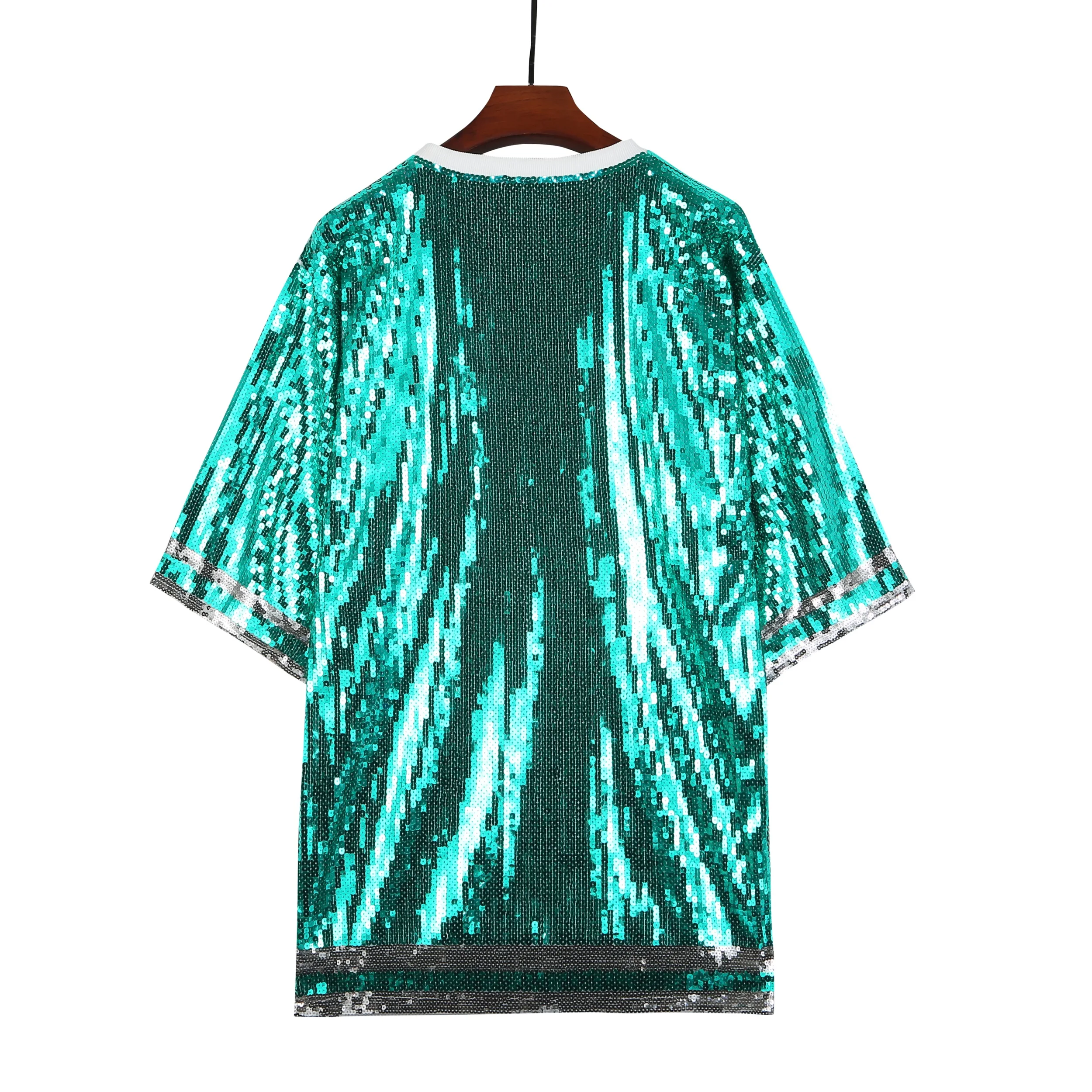 Kelly green fashion sequin dress nfl jersey kelly green eagles sequin shirts