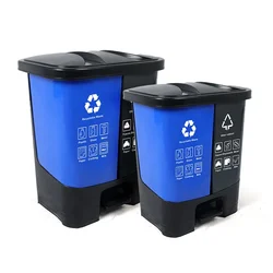 20L/40L/60L Bins Indoor Outdoor Sorting Trash Bins With Foot Pedal Garbage can