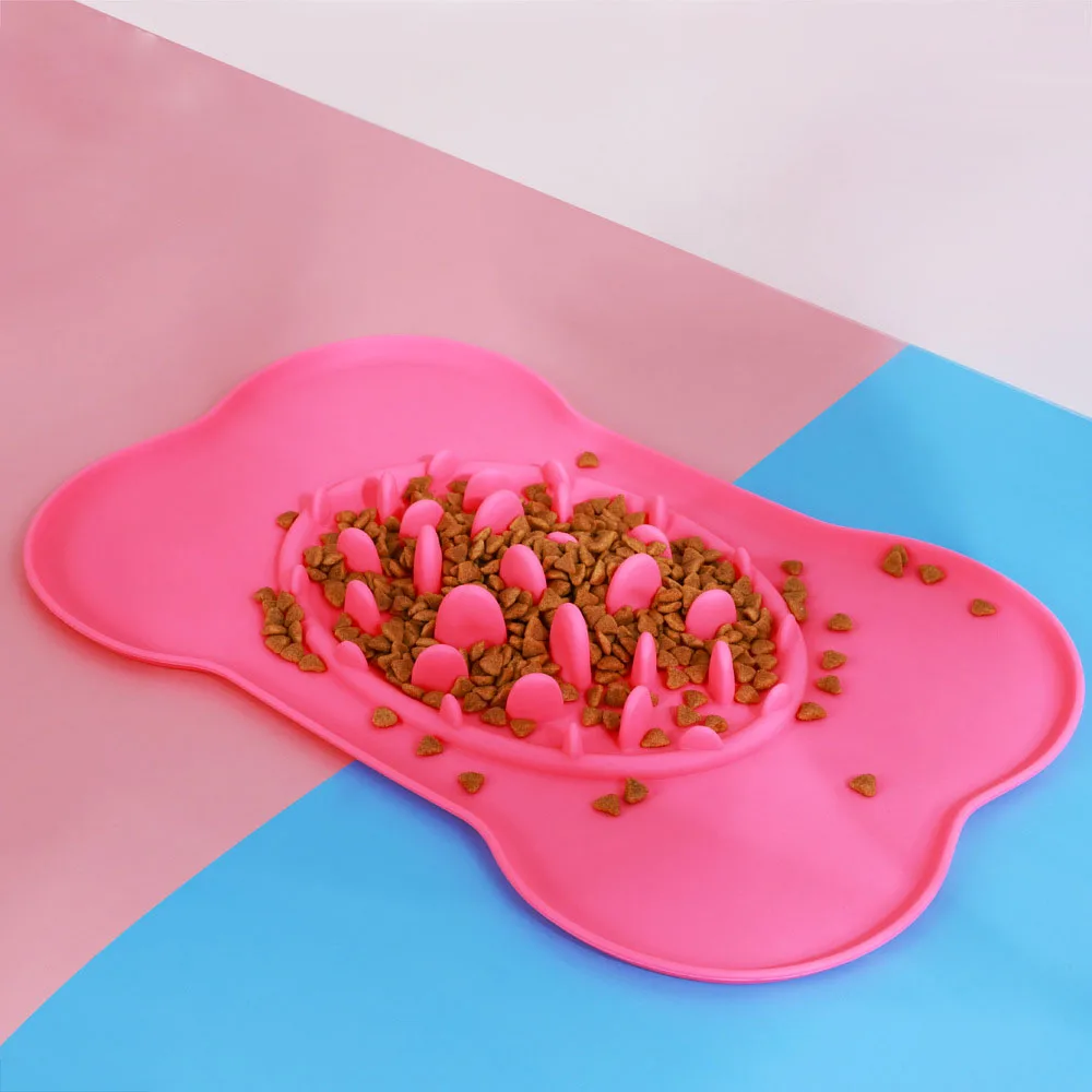 
Eating Bowl Pet Puppy Dog Cat Slow Feeder Feed Dish Anti Slip Choke Bloat Water Bowl 