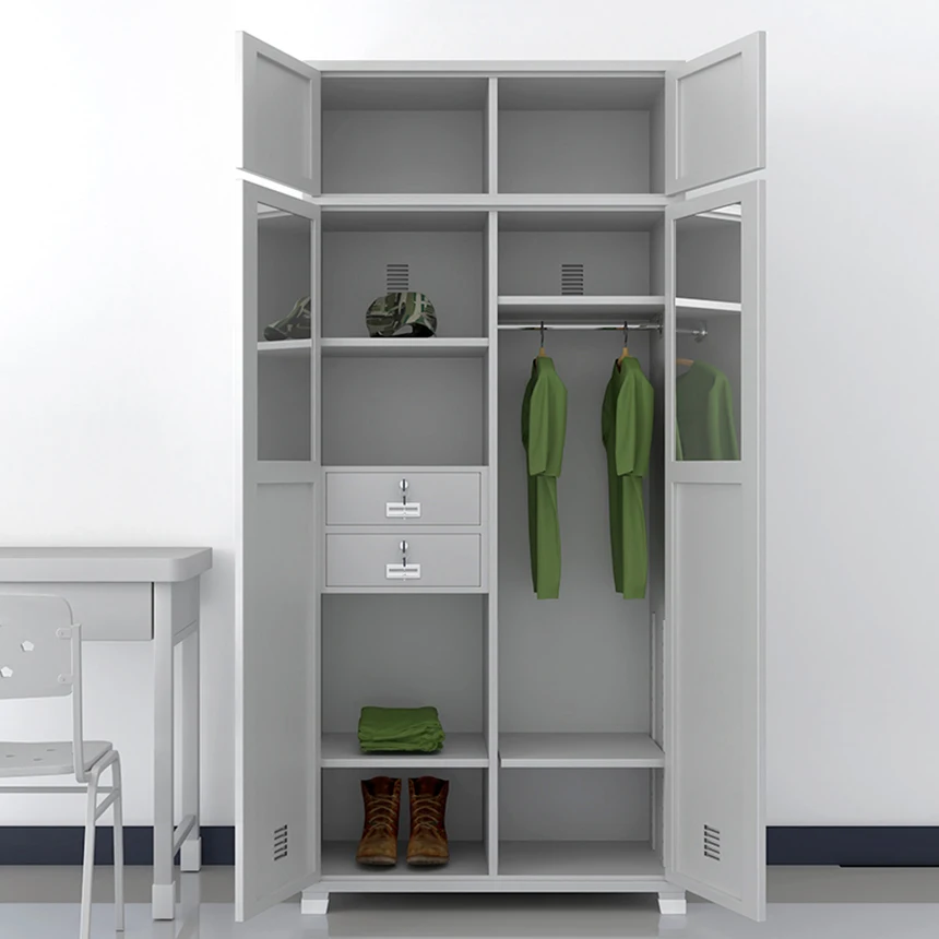 Customized Superior steel storage cabinet Metal 4 door closet Double locker