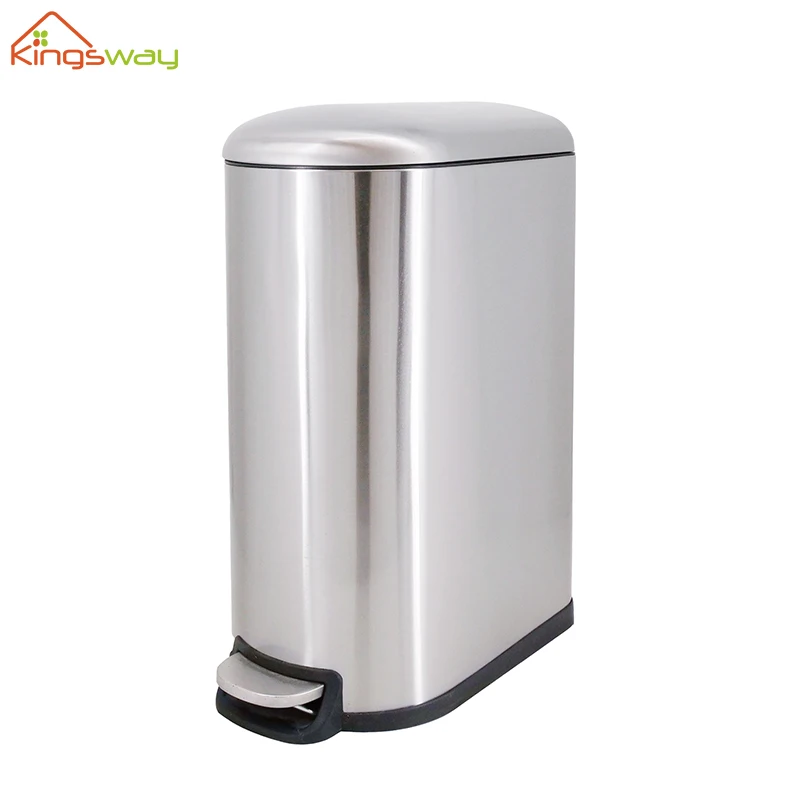 Custom Household Kitchen Waste Bins Bathroom Foot Pedal Garbage Bin Dustbin Stainless Steel Trash Can