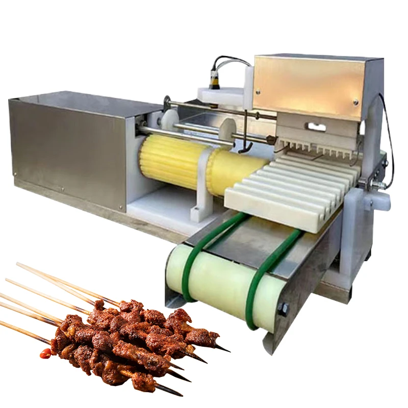 Commercial  Meat Skewer Machine Voltage 220v  Bbq Skewer Making Machine Automatic string threading easy to use