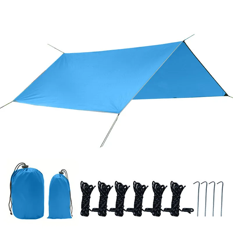 Rain Fly Lightweight Portable Camping Tarp Multifunctional Accessories Waterproof UV Resistant Hammock Tent Outdoor Sun Shade